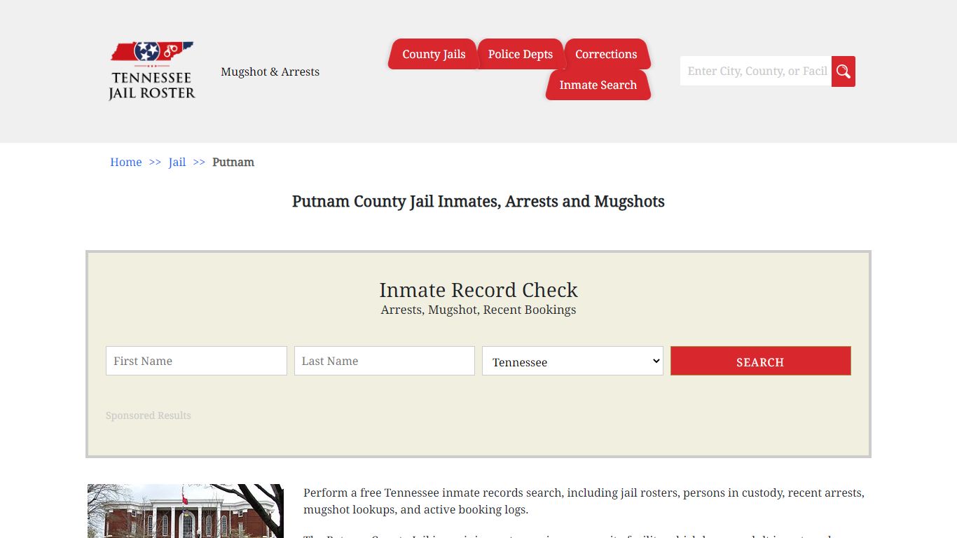 Putnam County Jail Inmates, Arrests and Mugshots - Jail Roster Search